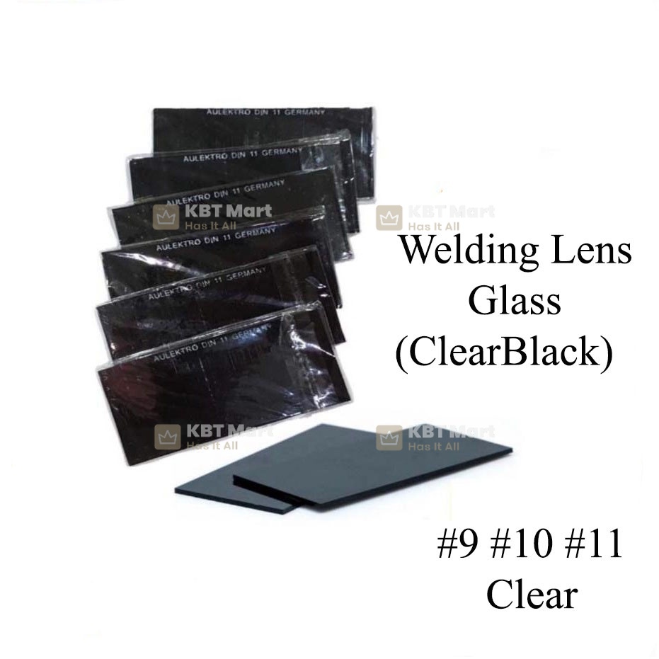 [ 1 UNIT ] Welding Glass Welding Lens Glass shades (Clear/Black) / Kaca Kimpalan 2" x 4
