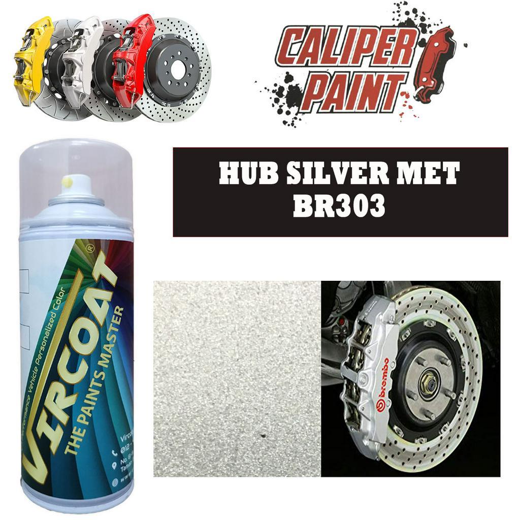 Aikka Brake Caliper Paint Hub Silver Met BR303 Vircoat Aerosol Spray 2K