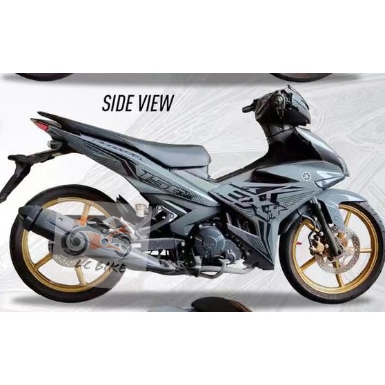 Y15 Y15ZR v1 v2 exciter THAI THAILAND HARIMAU STICKER STRIPE GREY GREEN ...