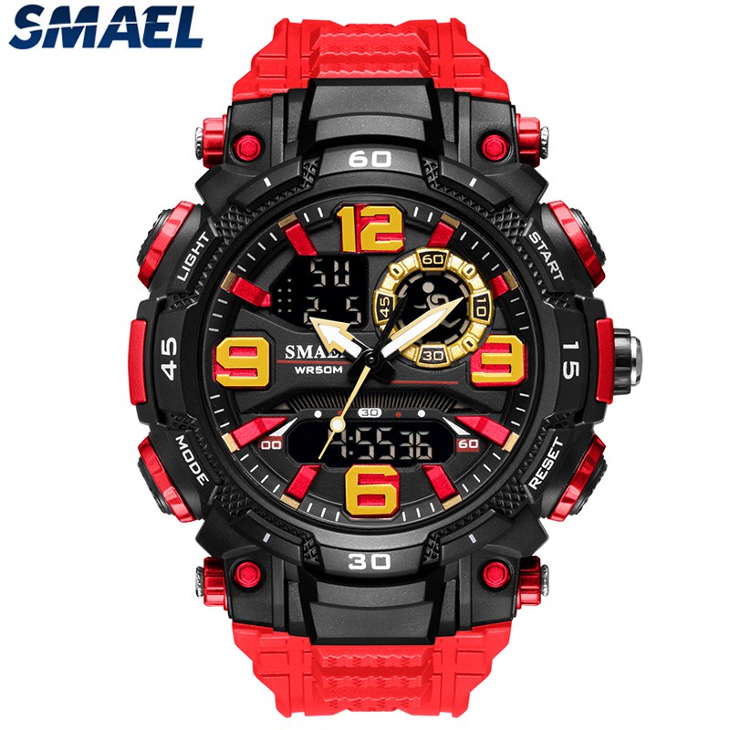 SMAEL Top Brand New Luxury Men Watch Sports Swimming Waterproof Belt Leisure Date Display Clock Quartz Mechanical Electronic Men Watch