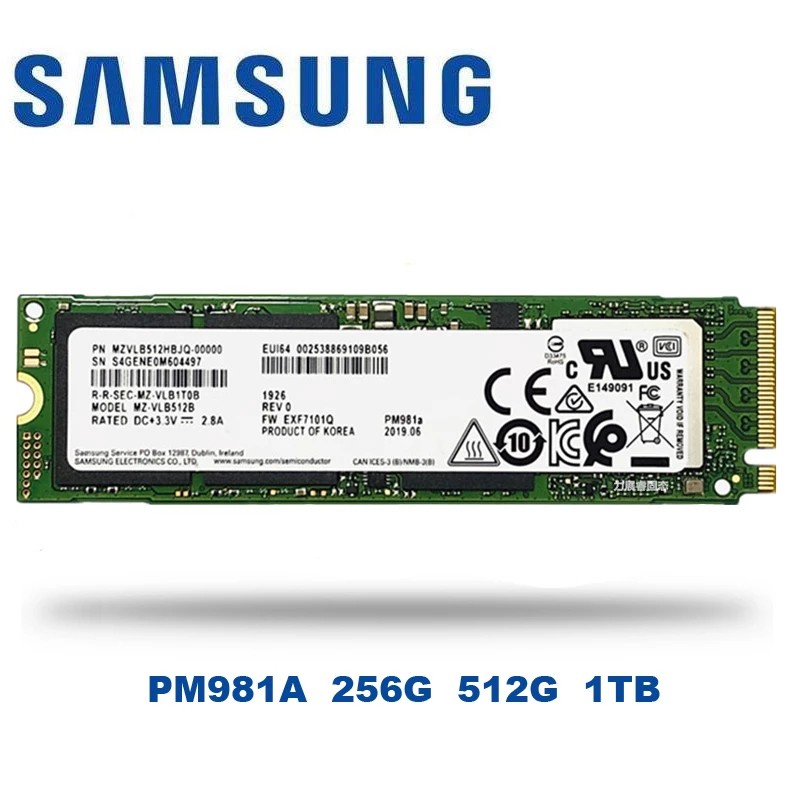 Samsung SSD M.2 PM981A 256GB 512GB Internal Solid State ...