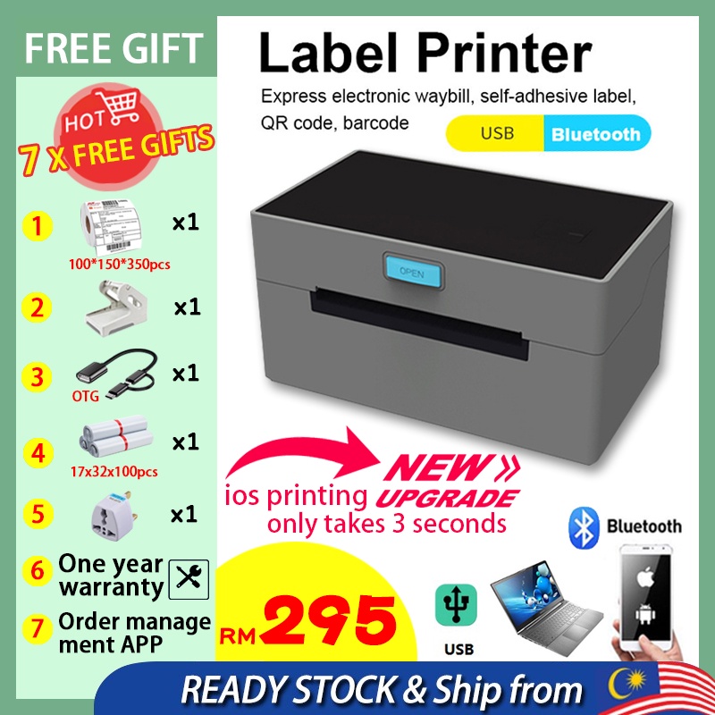 【Free Shipping】sticker Label Printer A6 thermal printer wireless waybill printer murah xprinter thermal printer barcode
