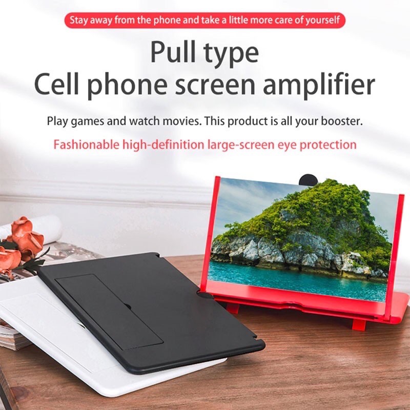 [FAST SHIPPING] Screen Amplifier Mobile Phone Enlarge HD Screen Magnifier Stand Cermin Pembesar Skrin Smartphone 手机放大镜