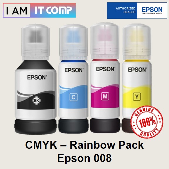Epson 008 Colour Ink Bottle C13t06g100200300400 Rainbow Pack For Epson L15150 L6550 0248