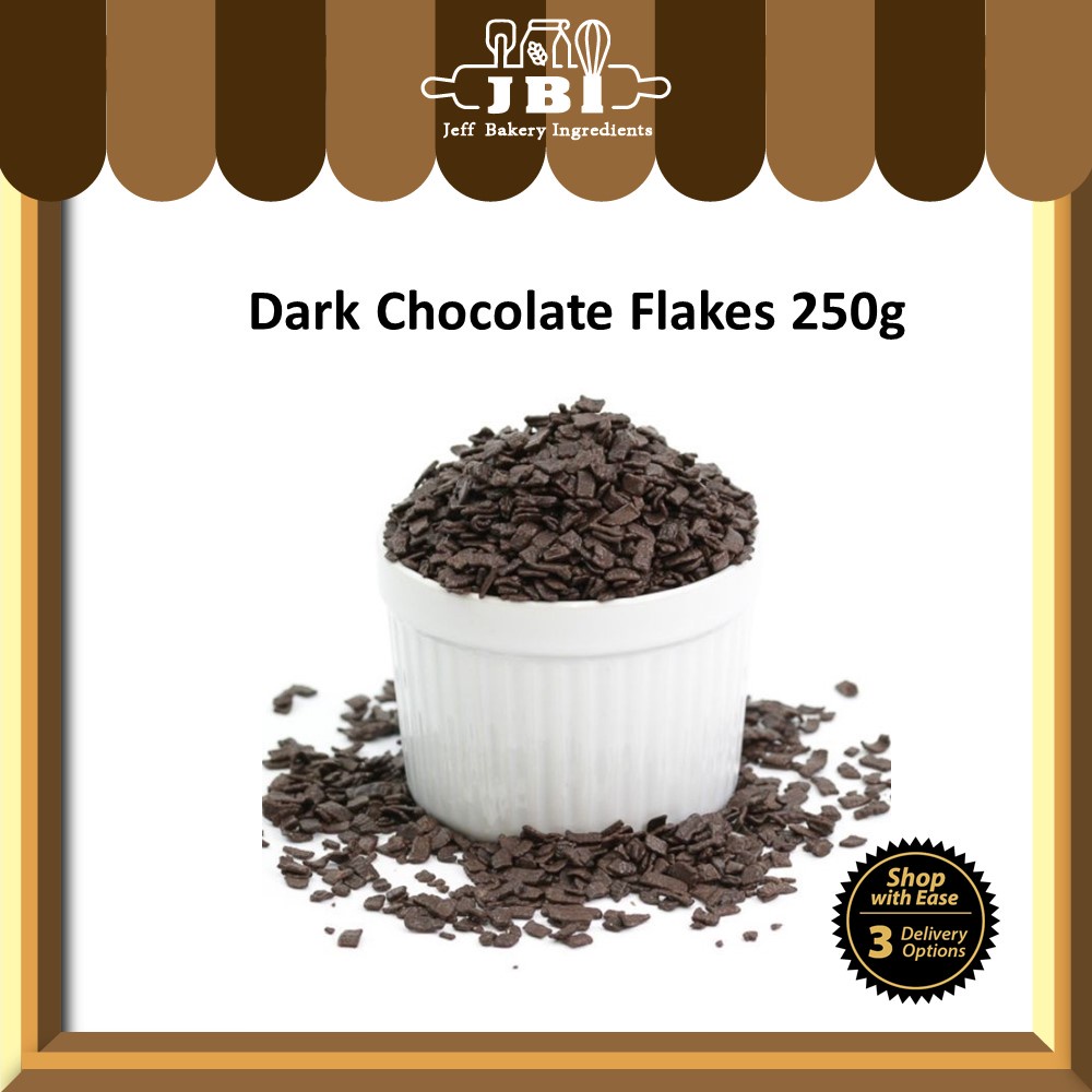 Dark Chocolate Flakes 250g Compound Flake