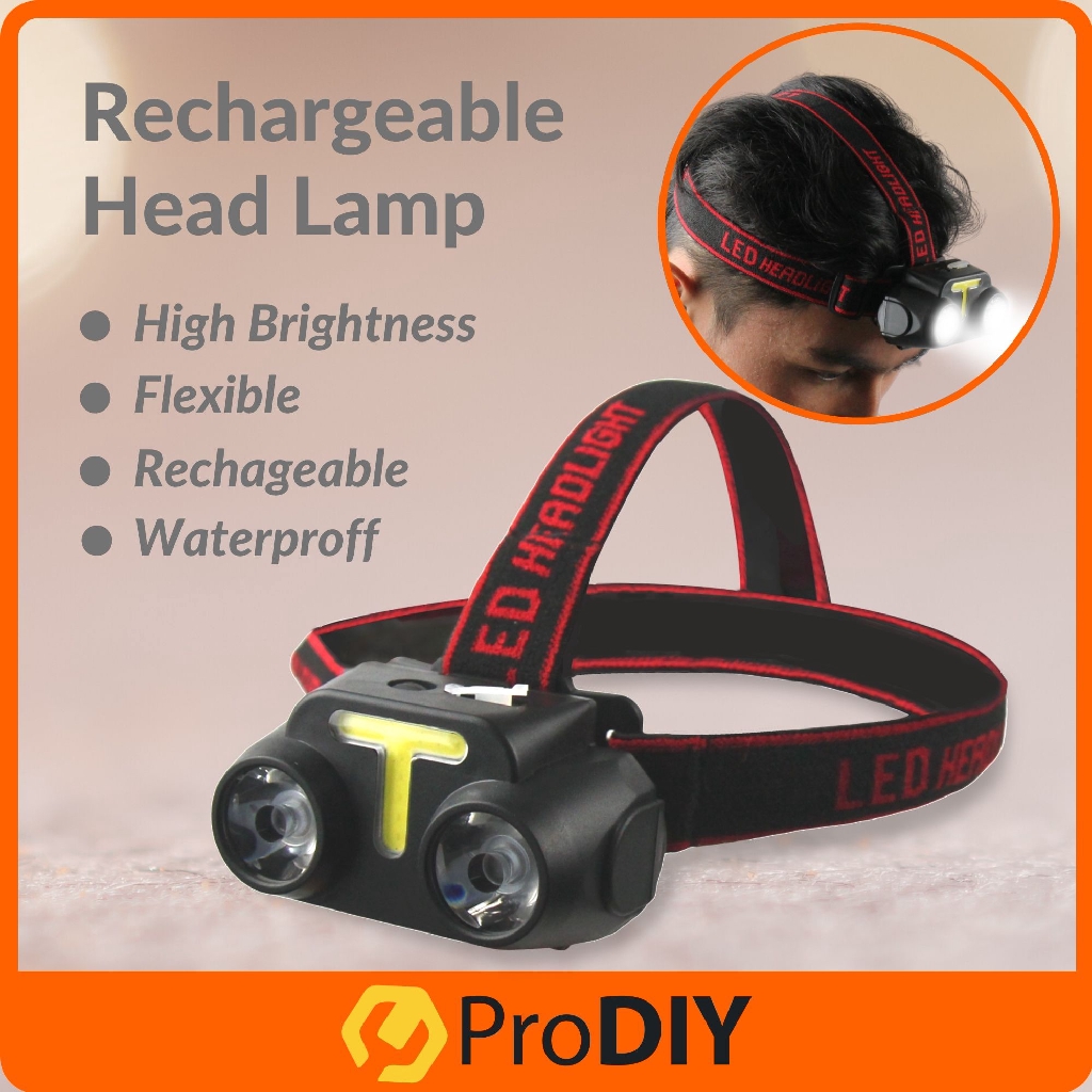 Rechargeable Head Lamp NF-612 Mini Outdoor Camping Portable High Strong White Brightness Light Waterproff USB Mode LED
