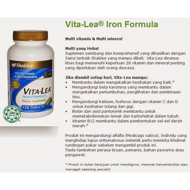 Shaklee Vita Lea Iron Full Bottle Loose Trial Repack Set