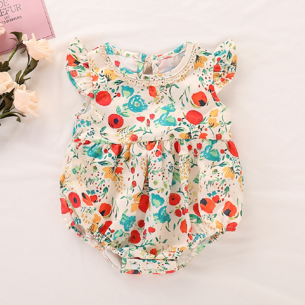 floral baby romper