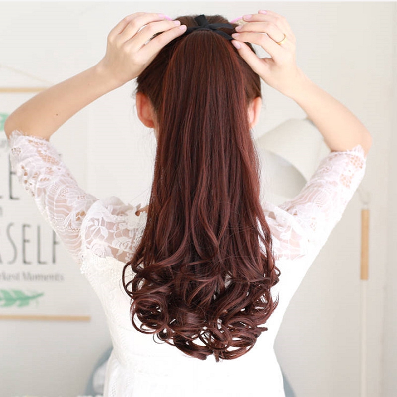 Wig Ponytail Long Curly Hair For Women Big Wave Of Pear Flower