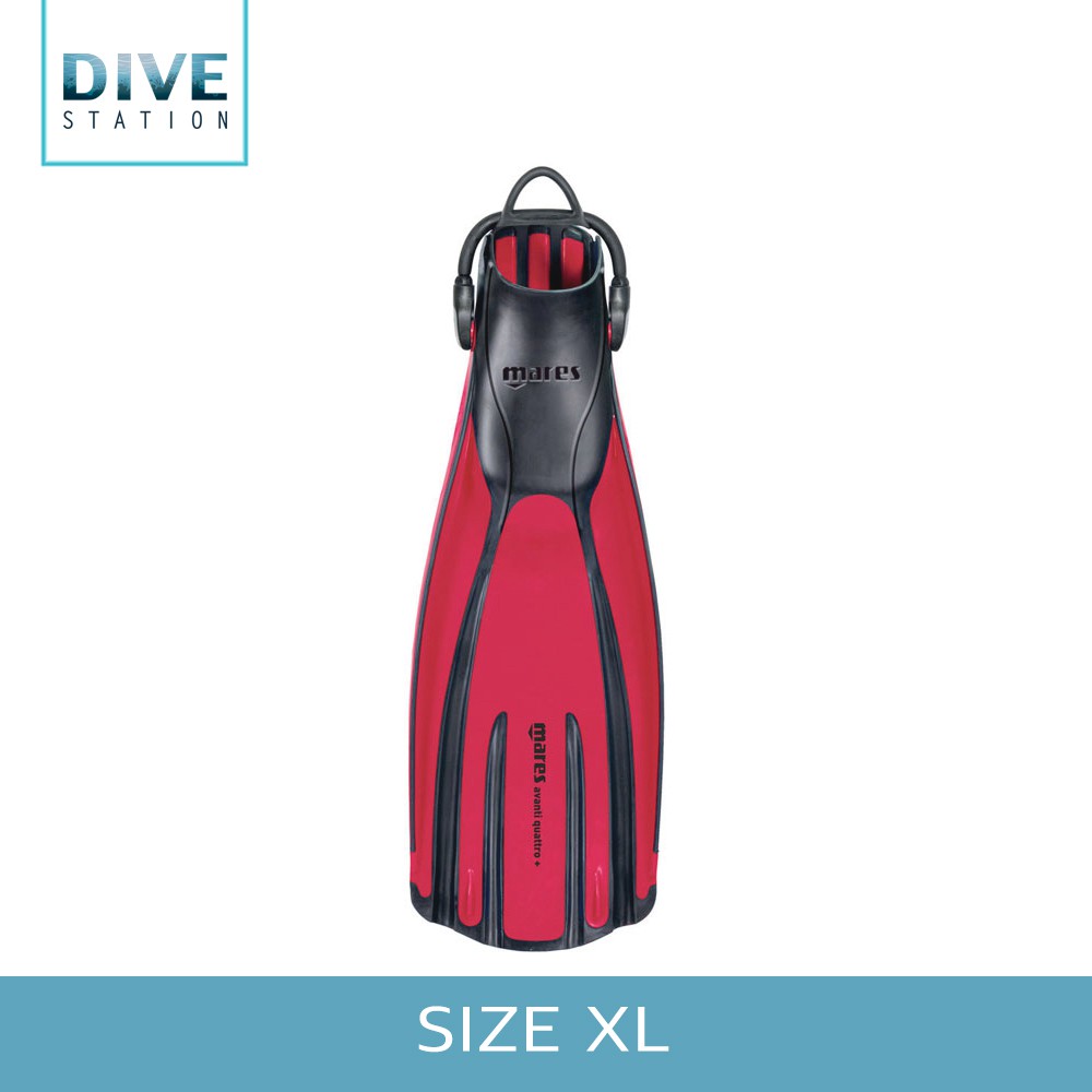 Mares Avanti Quattro + O/H Fin (Size XL) Flamingo for Scuba Diving Snorkeling
