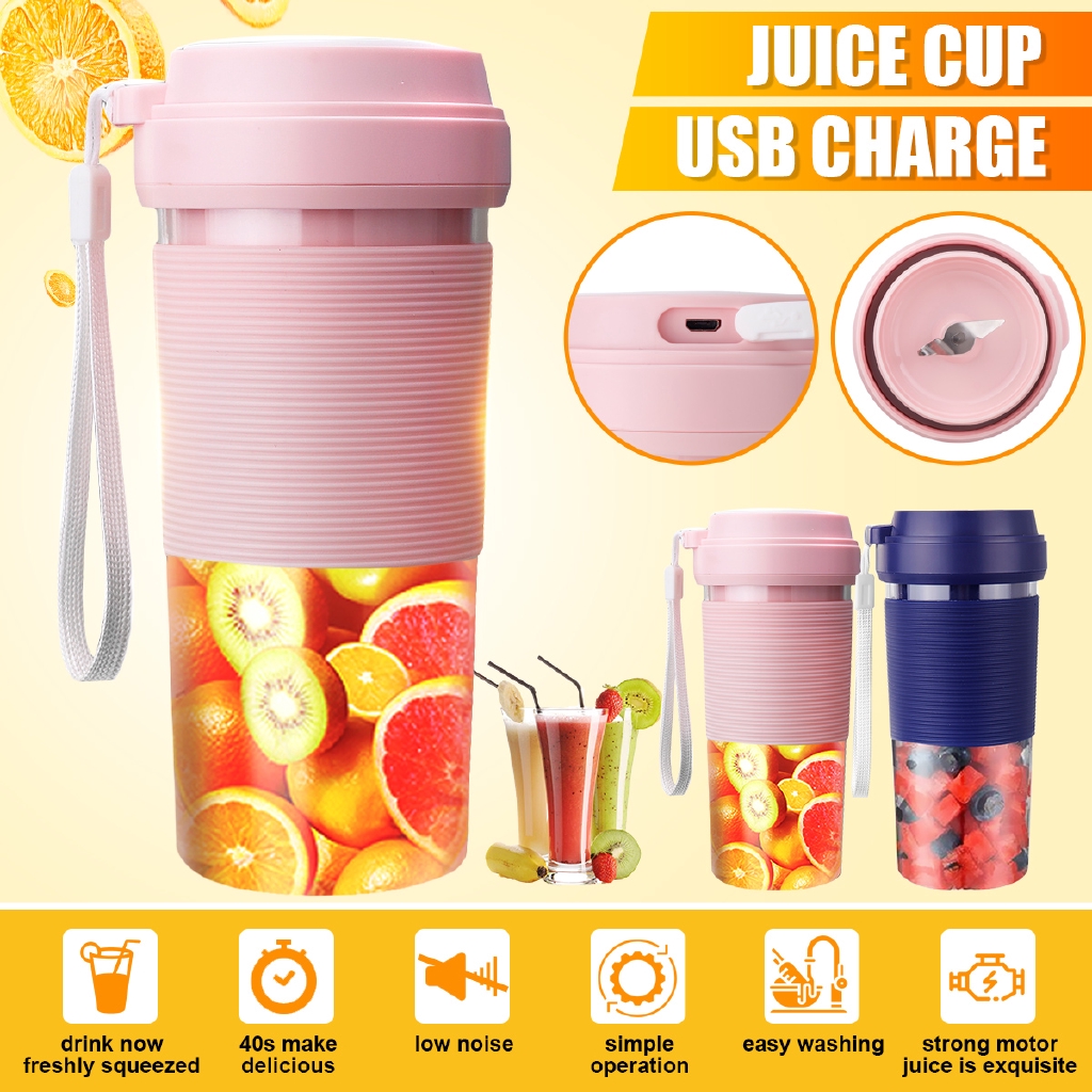 Hot Sale 300ml Wireless Juicer Cup Fruit Machine Mini Home Juicer 