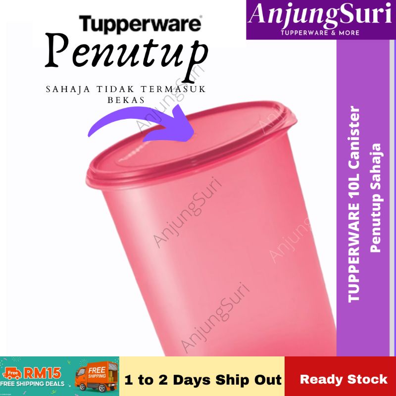 AnjungSuri Tupperware Tall Canister Seal Lid Cover - Penutup 10L Tupperware Tebal