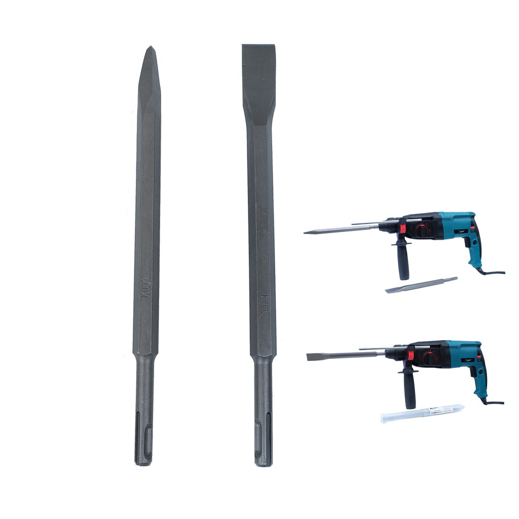 Xugel 2pcs SDS Concrete Chisel Set Concrete and Cement Breaking