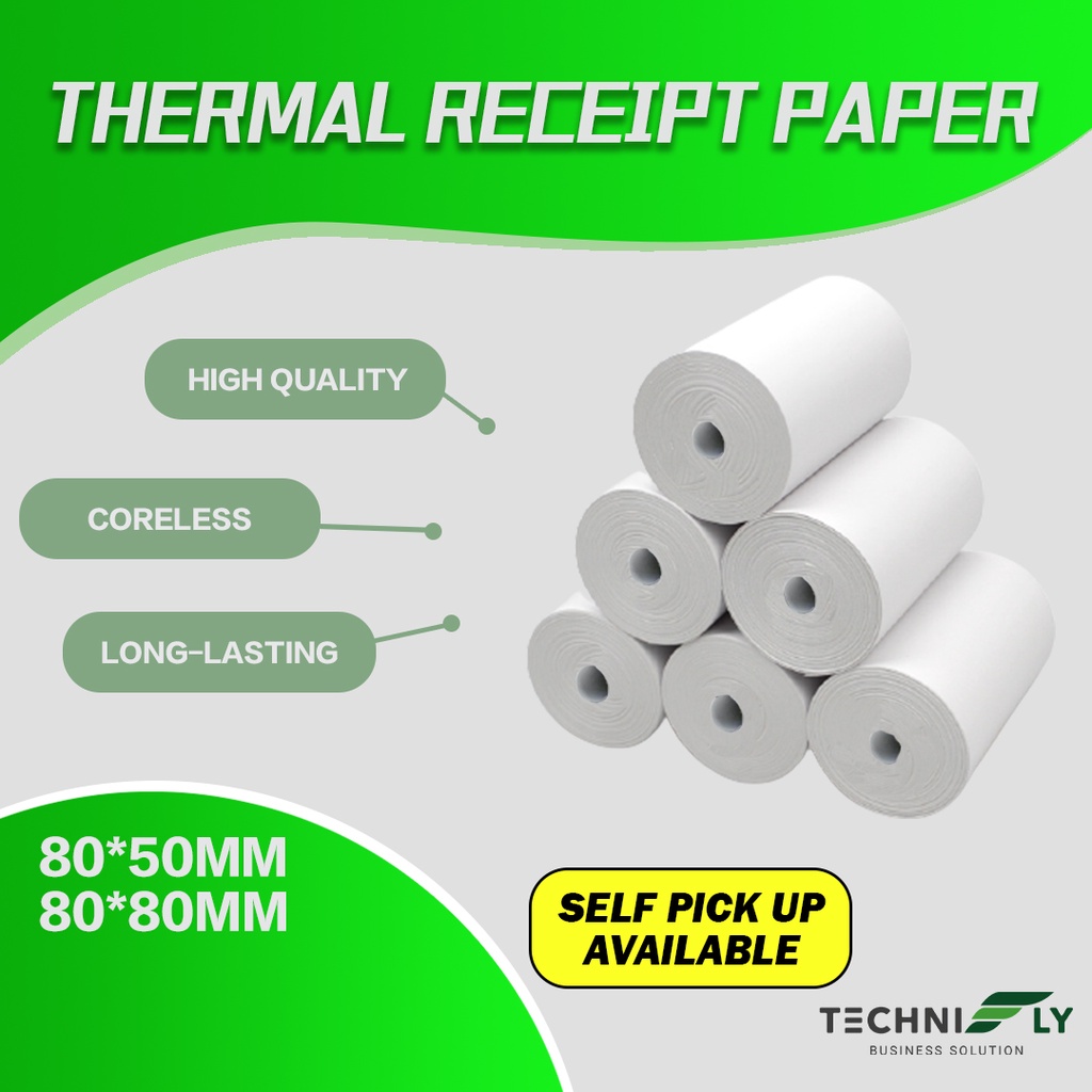 Coreless Thermal Receipt Paper 80mm x 50mm/80mm x 80mm/Thermal Receipt ...