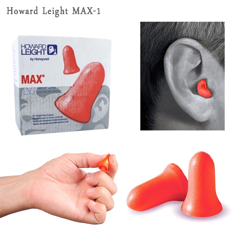 Howard Leight MAX-1 Uncorded Foam Earplug Sleep Aids Asstd Quantities 