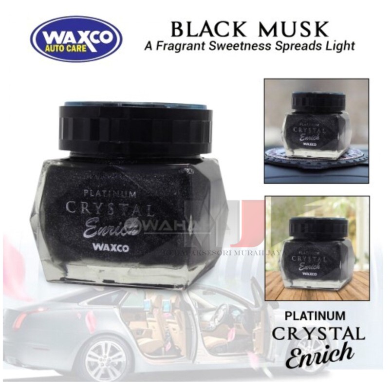 100% Ori WAXCO 85ML Car Perfume Ait Freshener Crystal Platinum Crystal Enrich Shine Black Musk 85ml Japan Technology
