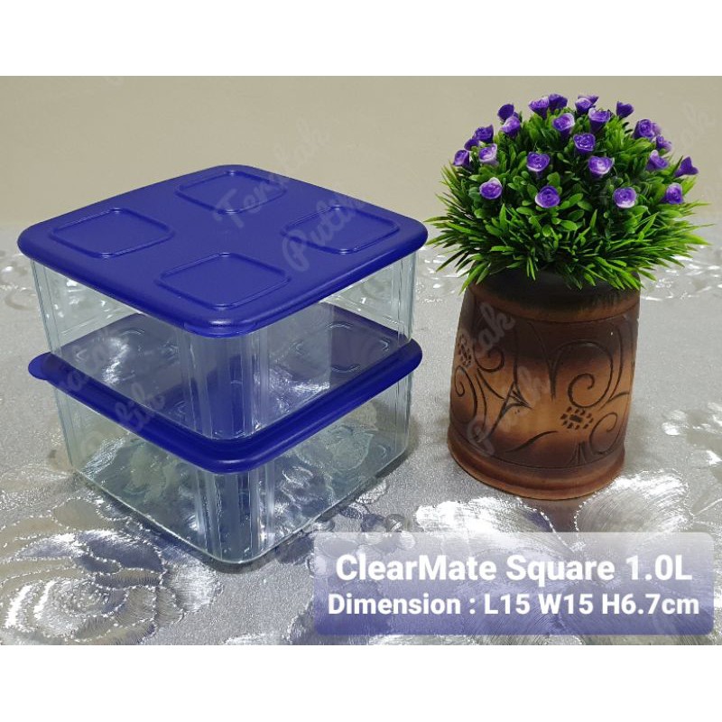 READY STOCK - TUPPERWARE - FRESH N' CLEAR - CLEARMATE SQUARE 1.0L - 1 unit