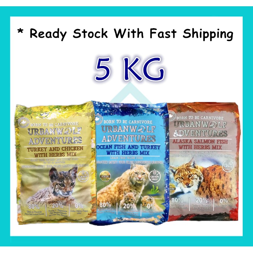 Urbanwolf Adventures 5kg Cat Food Makanan Kucing Grain Free