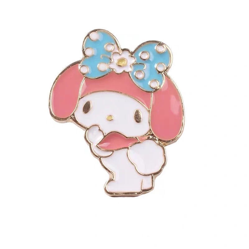Cute Kitty Kuromi Melody Style Pins Cartoon Brooch Kitty Charms Enamel Lapel Pins for Backpacks 