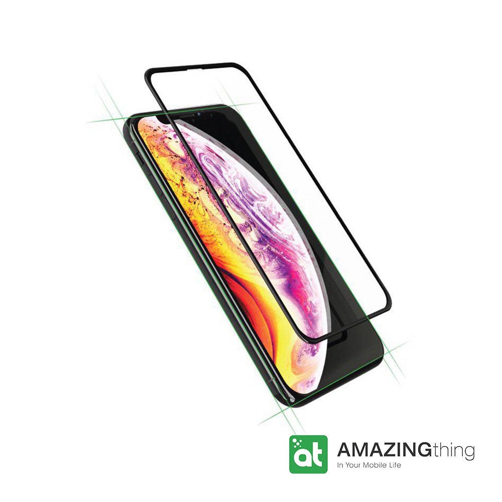 AMAZINGthing Apple iPhone Xs Max 3D Full Screen Bulletproof Tempered Glass Protector