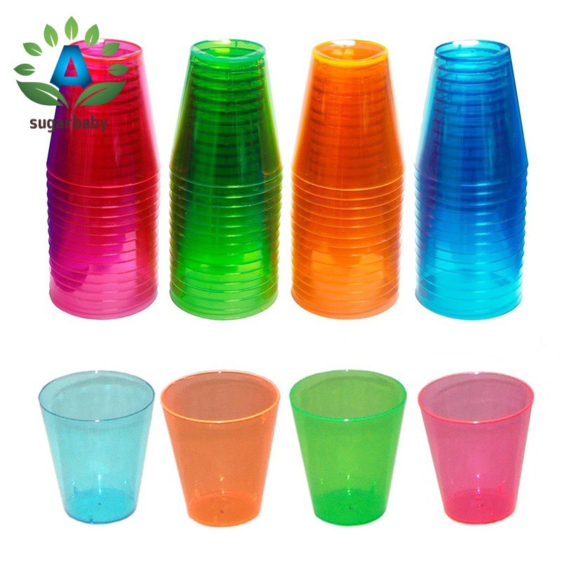 coloured disposable cups