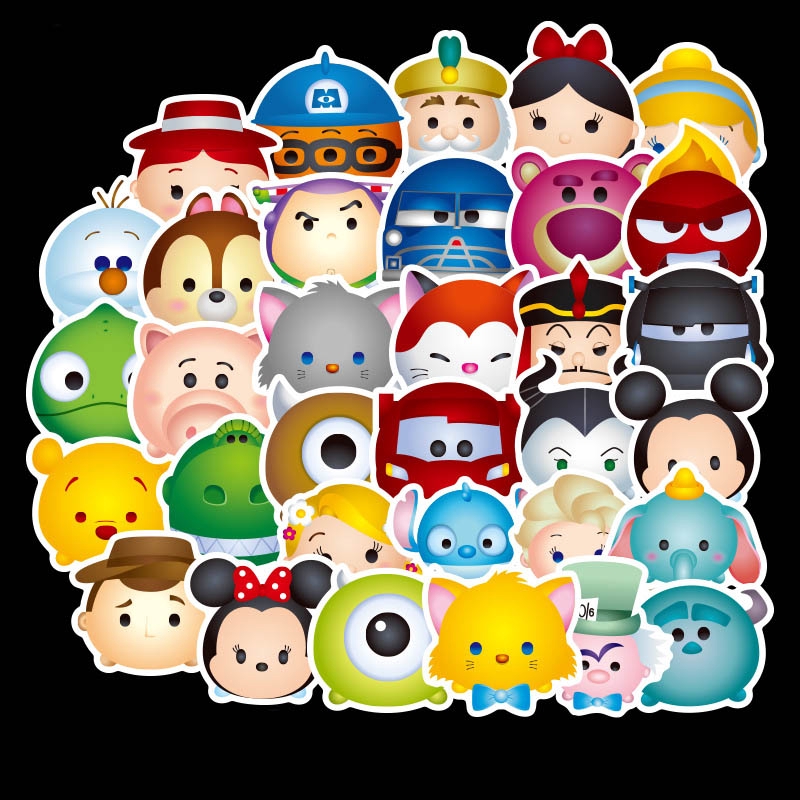 50 pcs Cute Disney Tsum Tsum Cartoon Waterproof Stickers for  Luggage/Laptop/Phone | Shopee Malaysia