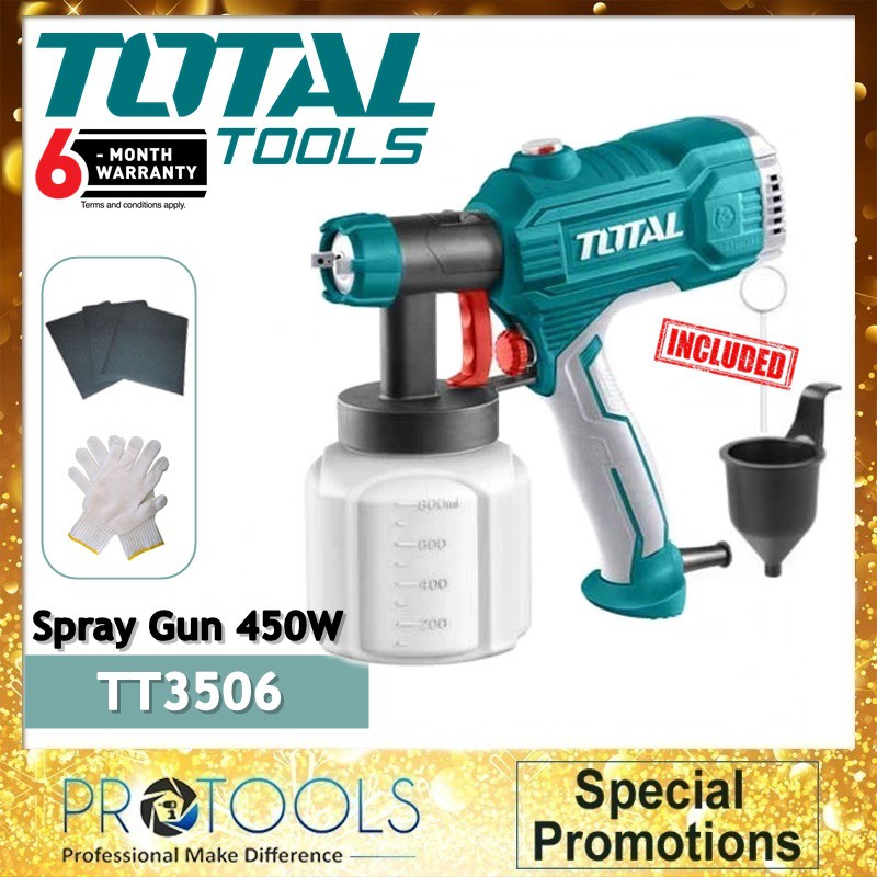 TOTAL Spray Gun 450W Industrial TT3506 - 6 MONTH WARRANTY | Shopee Malaysia