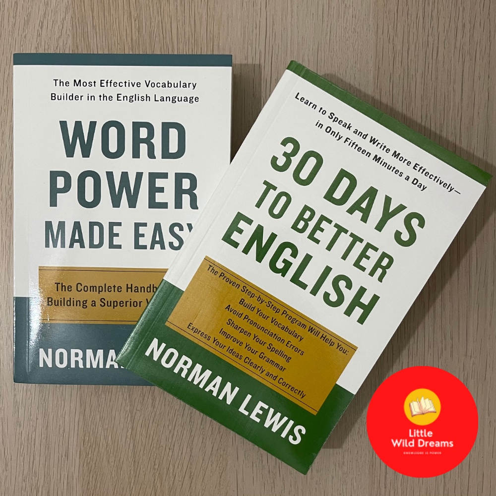 30 Days to Better English + Word Power Made Easy By Norman Lewis (2 Books Bundle)