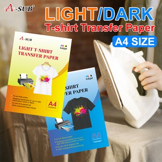 Heat Transfer Paper - Dark/Light Transfer Paper -A4 Size | Shopee Malaysia