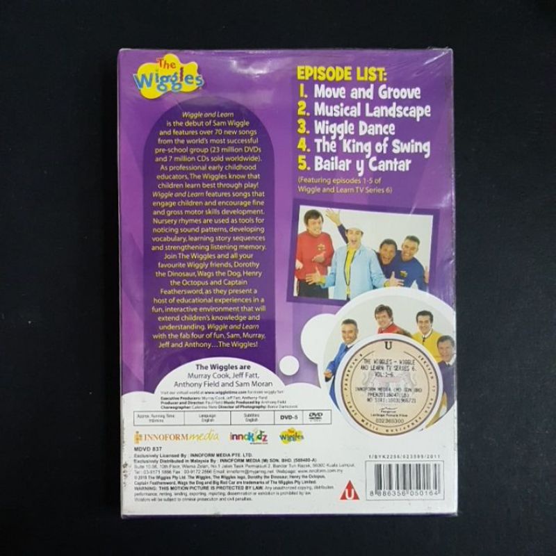 The Wiggles Wiggles And Learn Tv Series 6 Dvd Shopee Malaysia