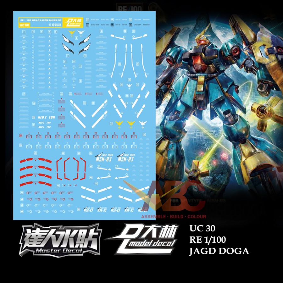 Dalin Waterslide Decal Uc30 Re 1 100 Gundam Msn 03 Gyunei Guss S Quess Air S Jagd Doga Shopee Malaysia