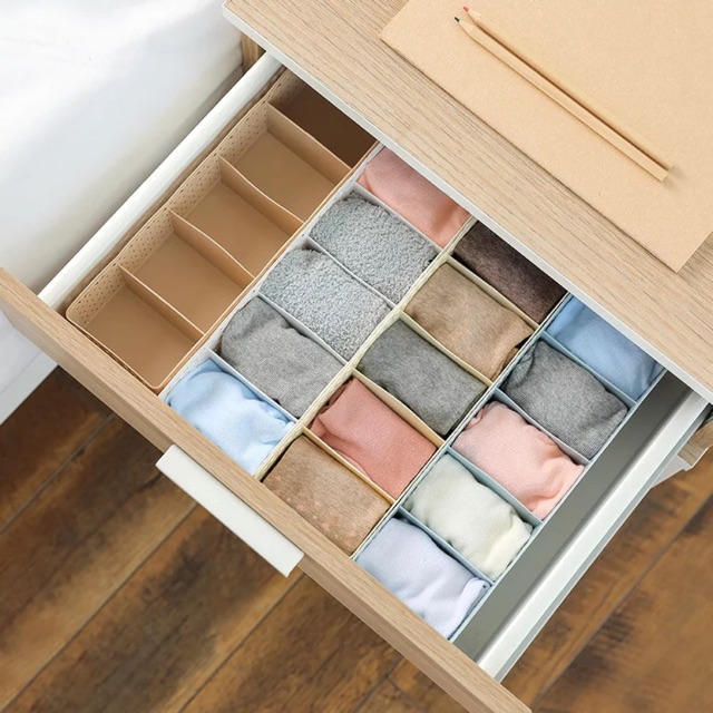 Compartments Drawer Organizer Stockings Clothes Storage Box For