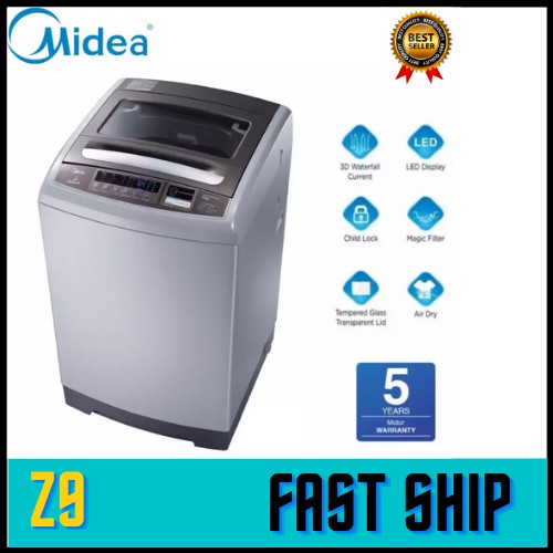 Midea New 10KG Fully Auto Washing Machine MFW1050MV2 Washer, Shopee Malaysia