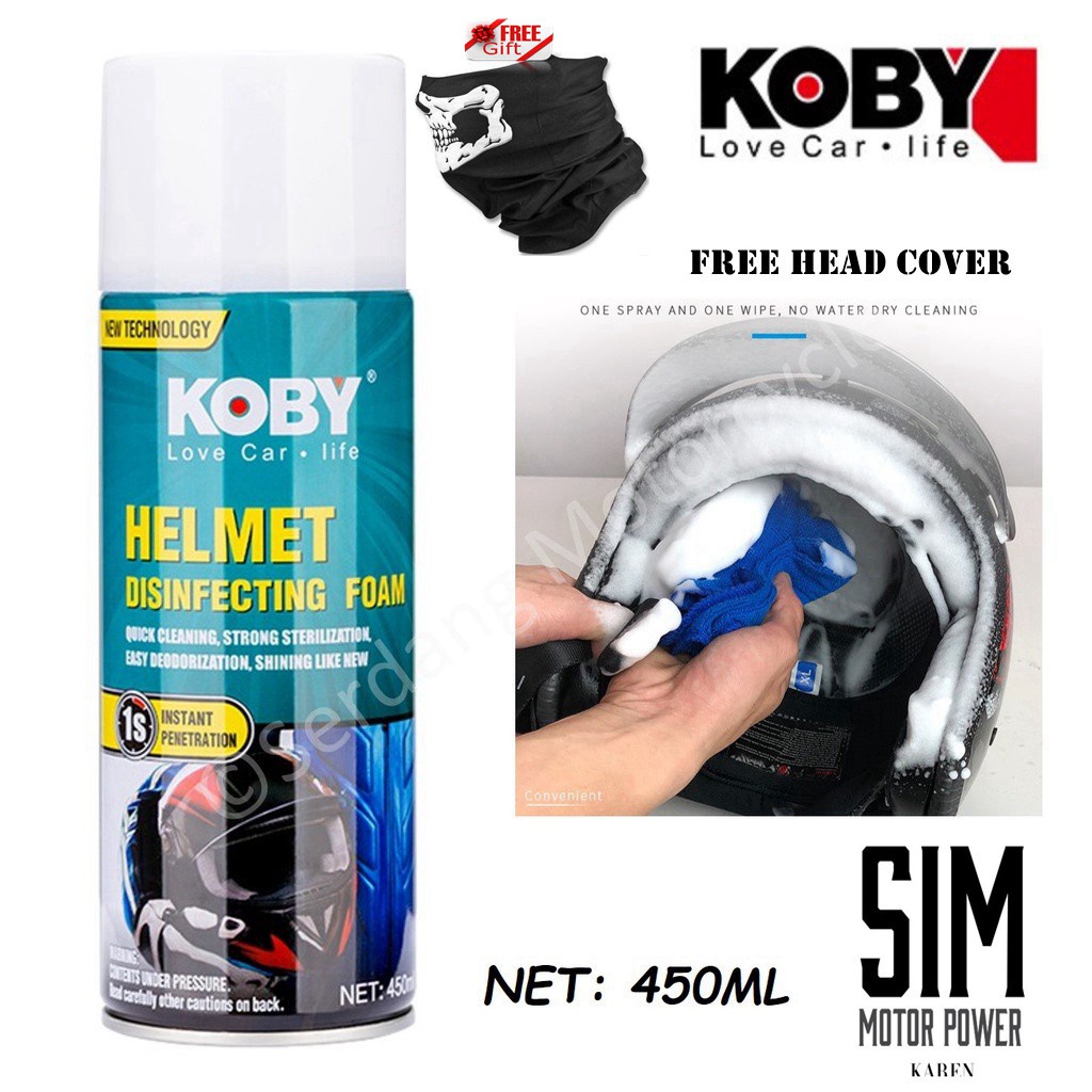 Pembersih topi Helmet Tanker Active Foam spray Pewangi padding Cleaner