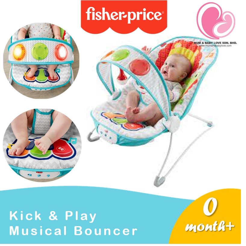 Fisher Price Kick N Play Musical Baby Bouncer (Newborn+) | Bouncer Baby ...