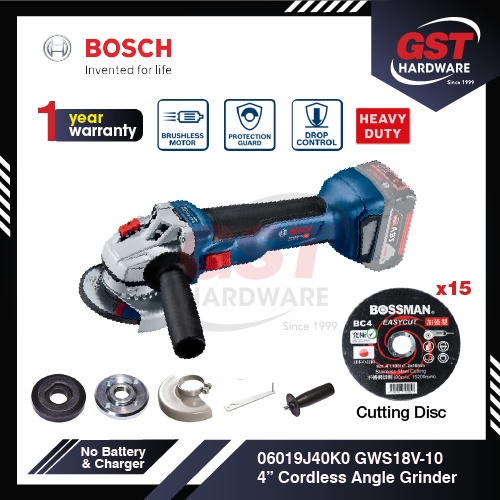 Bosch Cordless Grinder GWS 18V10 Cordless Angle Grinder Bosch Angle