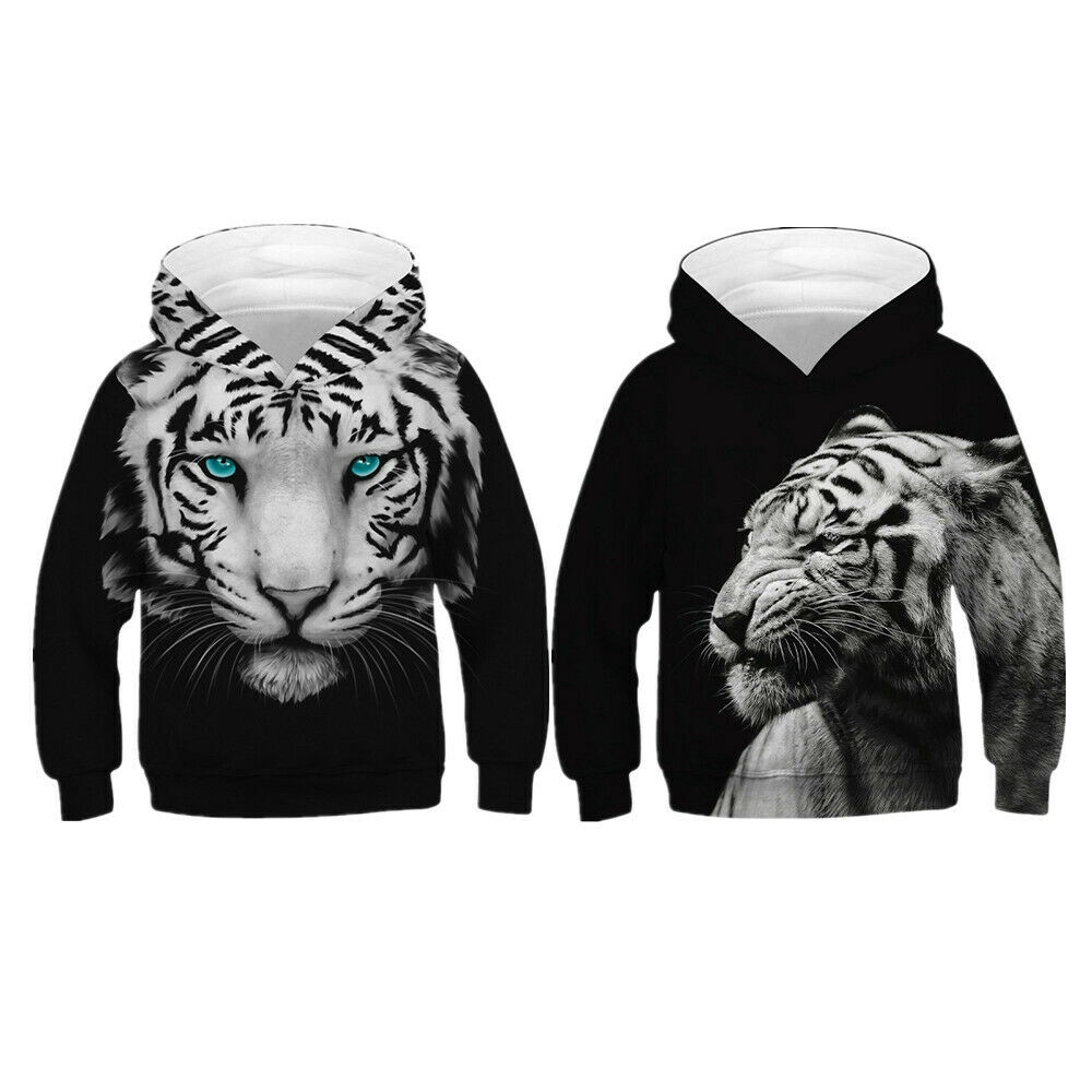 hoodie with tiger on sleeves