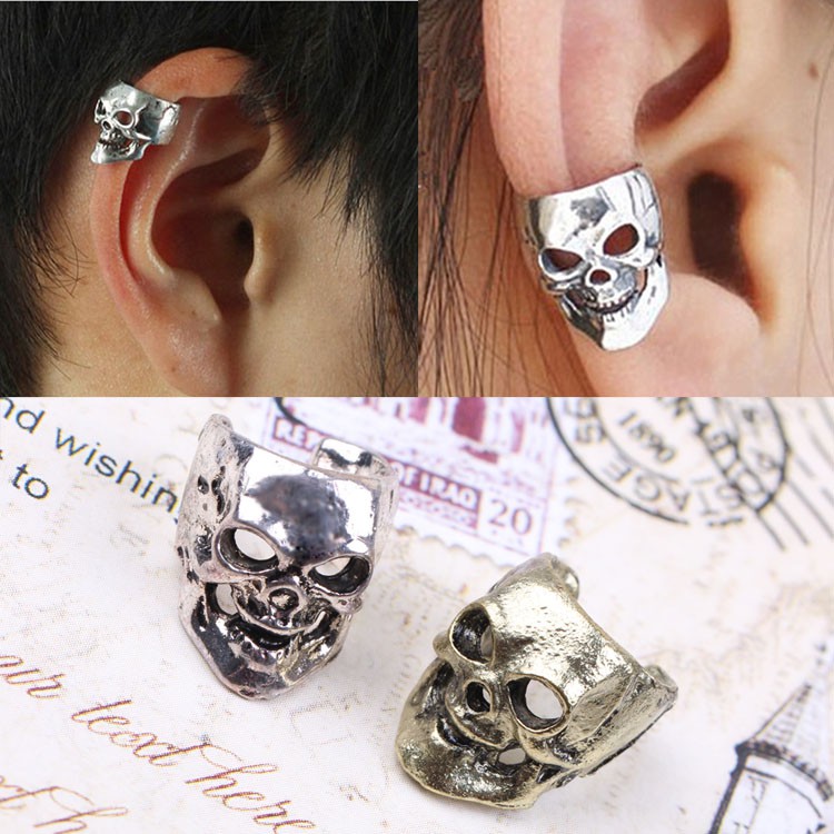 skull cuff earring