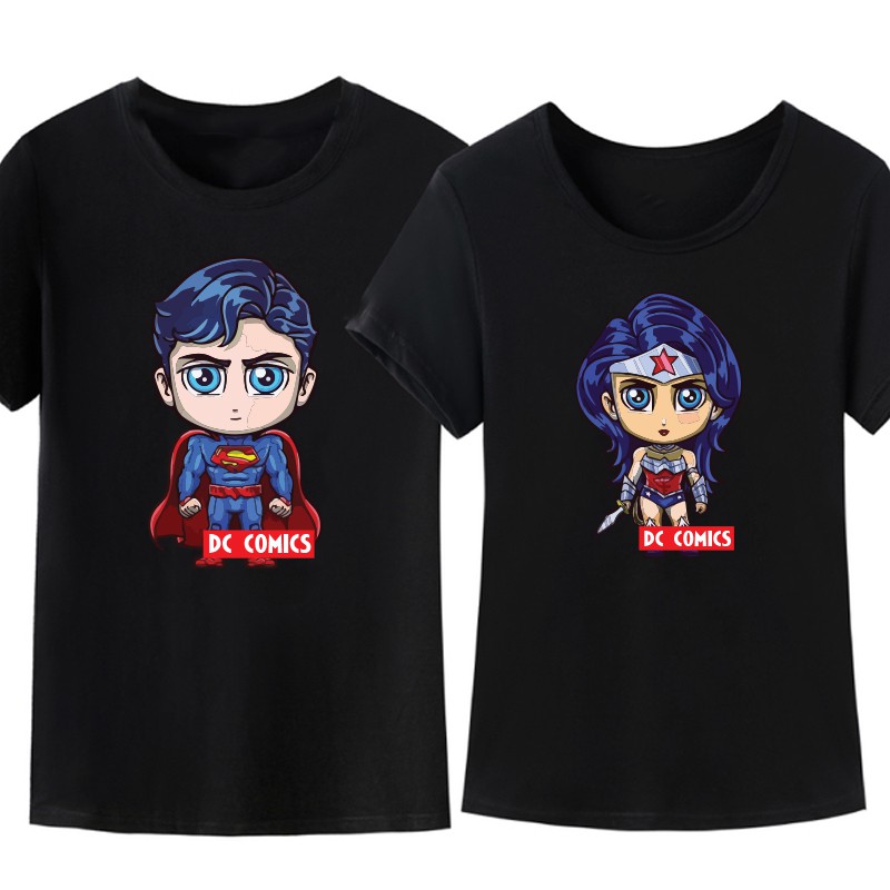 superman and wonder woman couple shirts