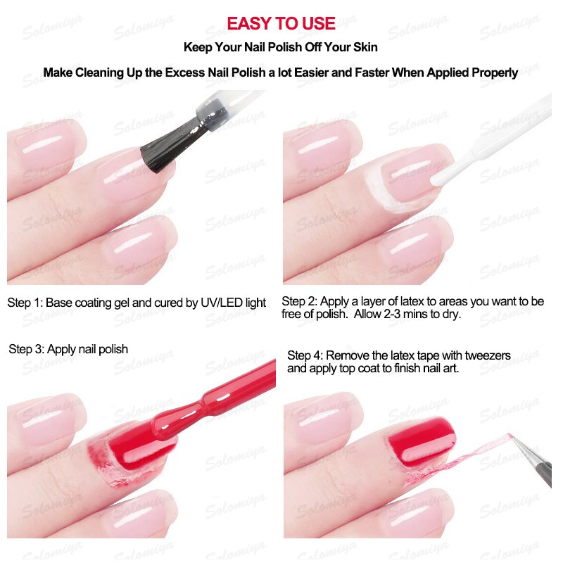 2PCS * 10ml Liquid Latex Peel Off Polish Tape for Cuticle Guard Polish  Barrier Finger Skin Protector Nail Art Odorless | Shopee Malaysia