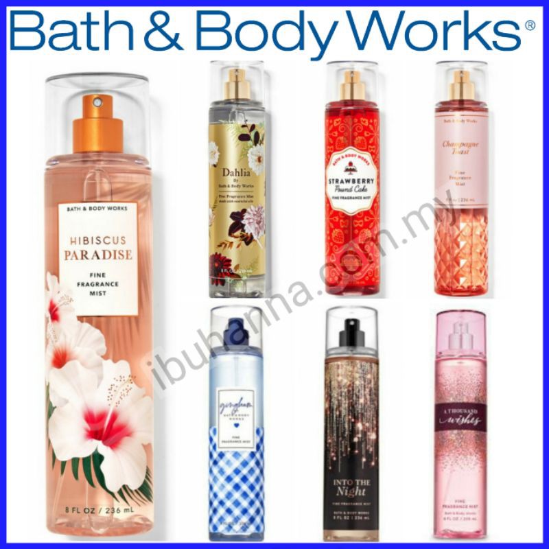 💯Original BBW Bath And Body Works Fine Fragrance Mist - 236ml | Shopee ...