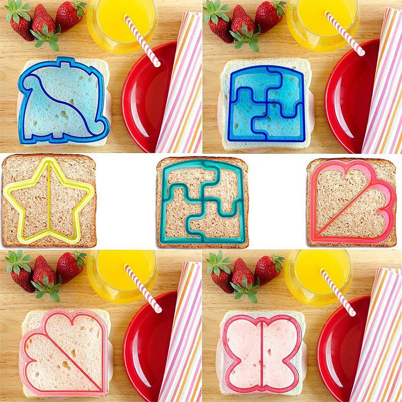 DIY Sandwich And Bread Crust Cutter Moulds For Kids Sandwich Mold Breaskfast lunch animal creative mold