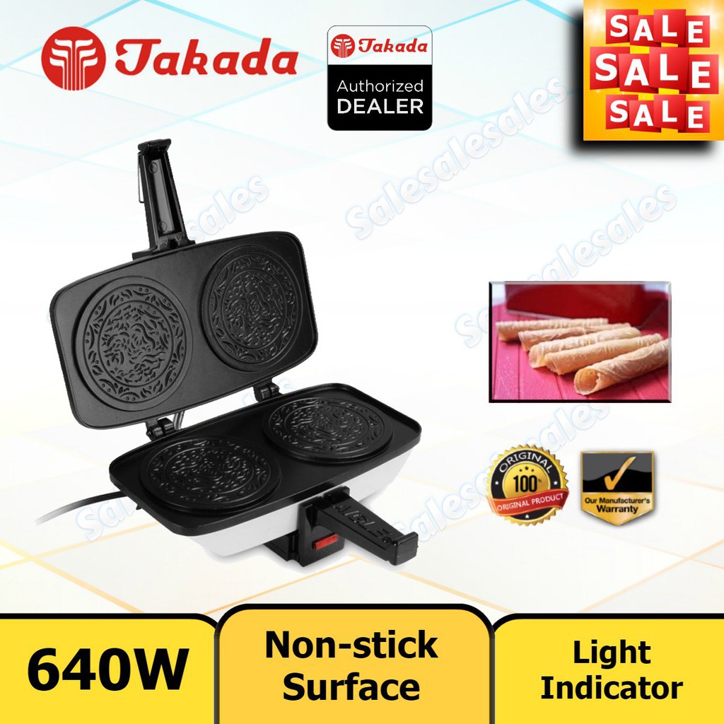 SahihPenghantaran pantasSihatBergayaJualan panas global *SALES* Takada TK-L5 Egg Rolls (Kuih Kapit) Love Letter Toaster