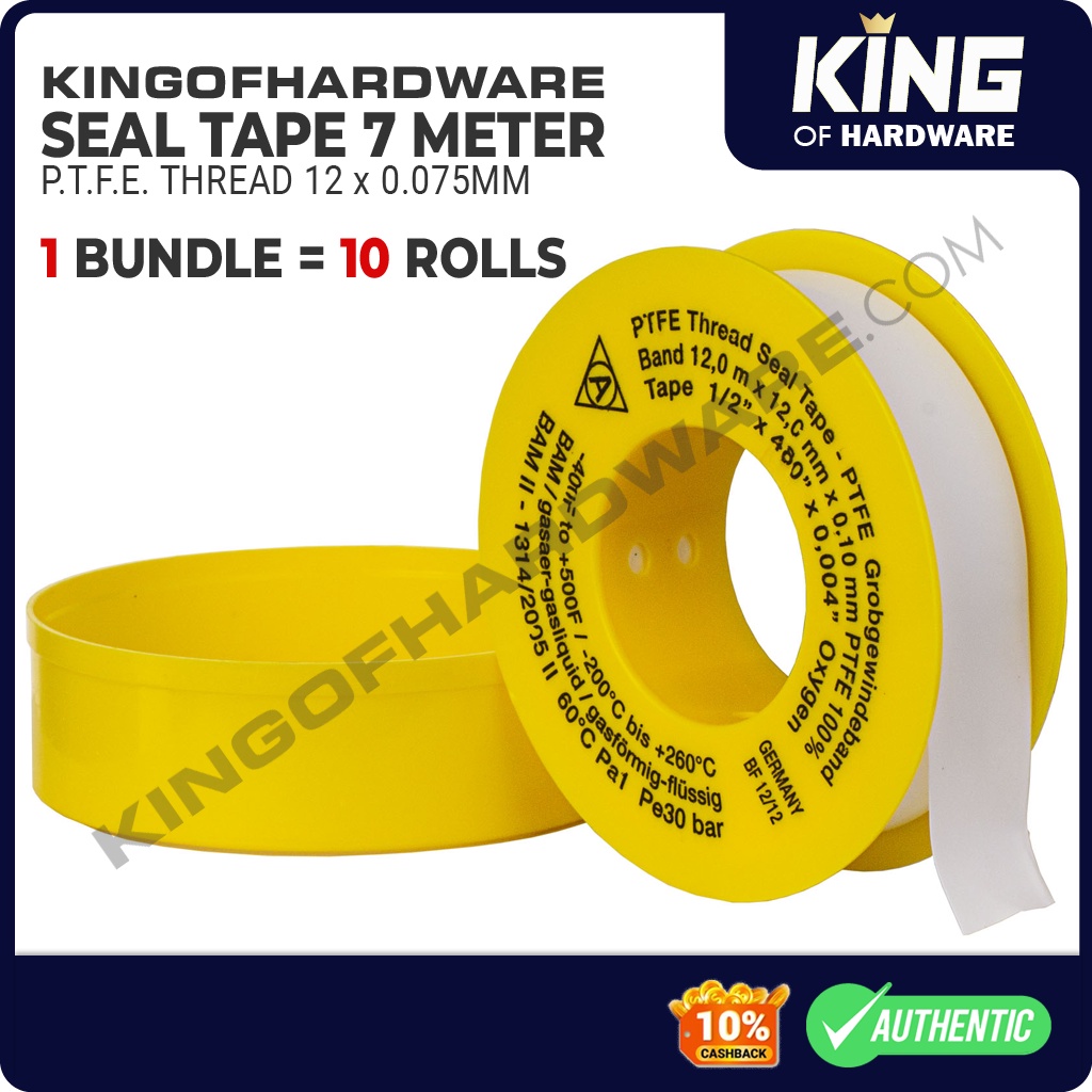 PTFE Thread Yellow Cover White Plumbing Seal Tape Sink Faucet Leaking
