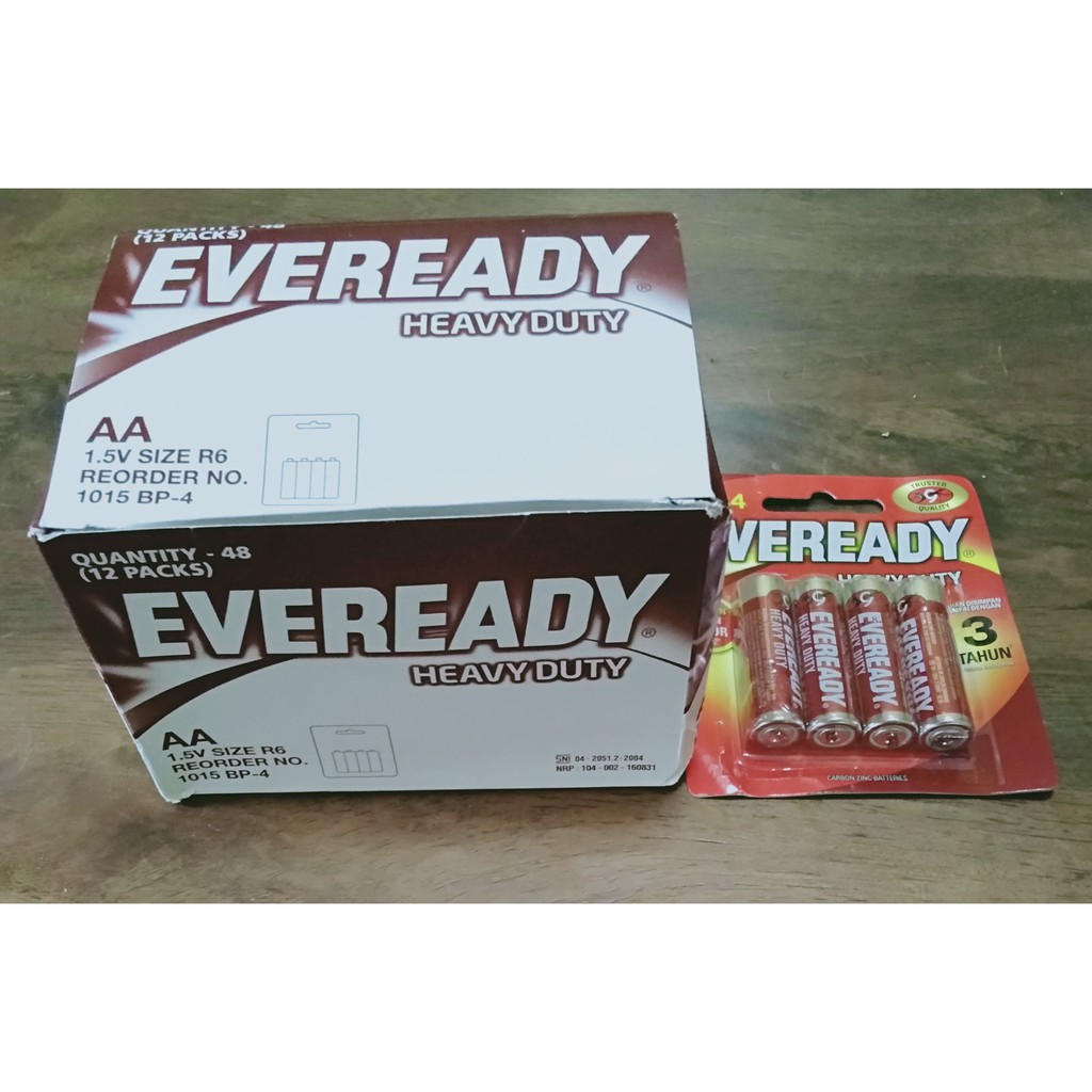 Buy Bateri Eveready AA dan AAA 1 Kotak 48 Pcs 12 papan ready stok 