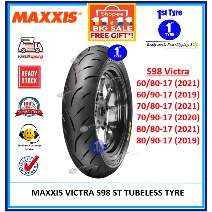 Buy Maxxis Victra S98 F1 60 80 60 90 70 80 70 90 80 90 Tubeless Tyre Tayar 100 Original Maxxis Maxxis Corsa Seetracker Malaysia