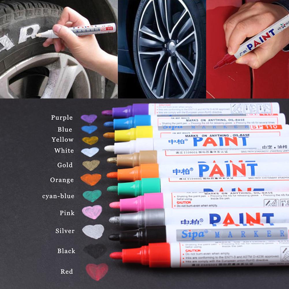 White Permanent Paint Marker Pen Car Tyre Tread Metal Alloy Wheel For Jeep