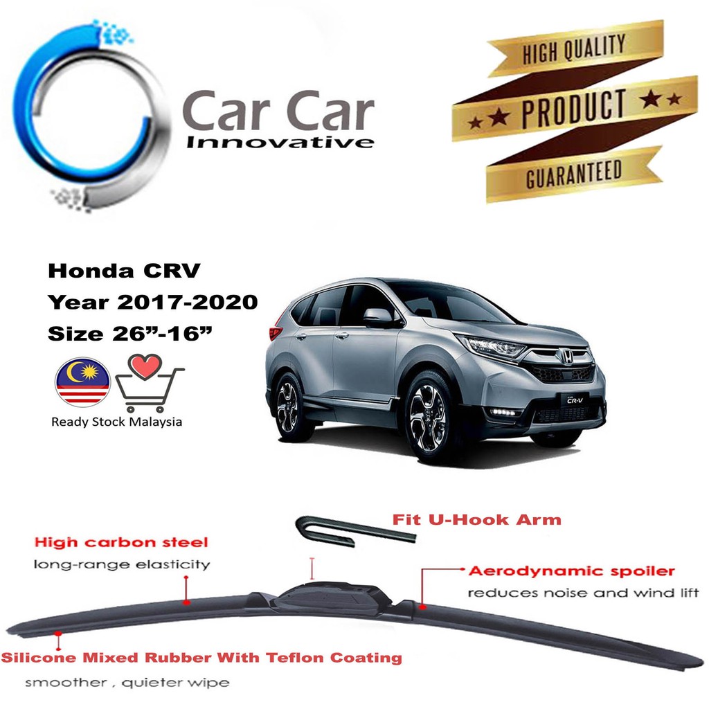 Honda Crv Wiper Car Wiper Blades Car Windshield Year 2017 2020 1 Pair Size 26 16 Shopee Malaysia