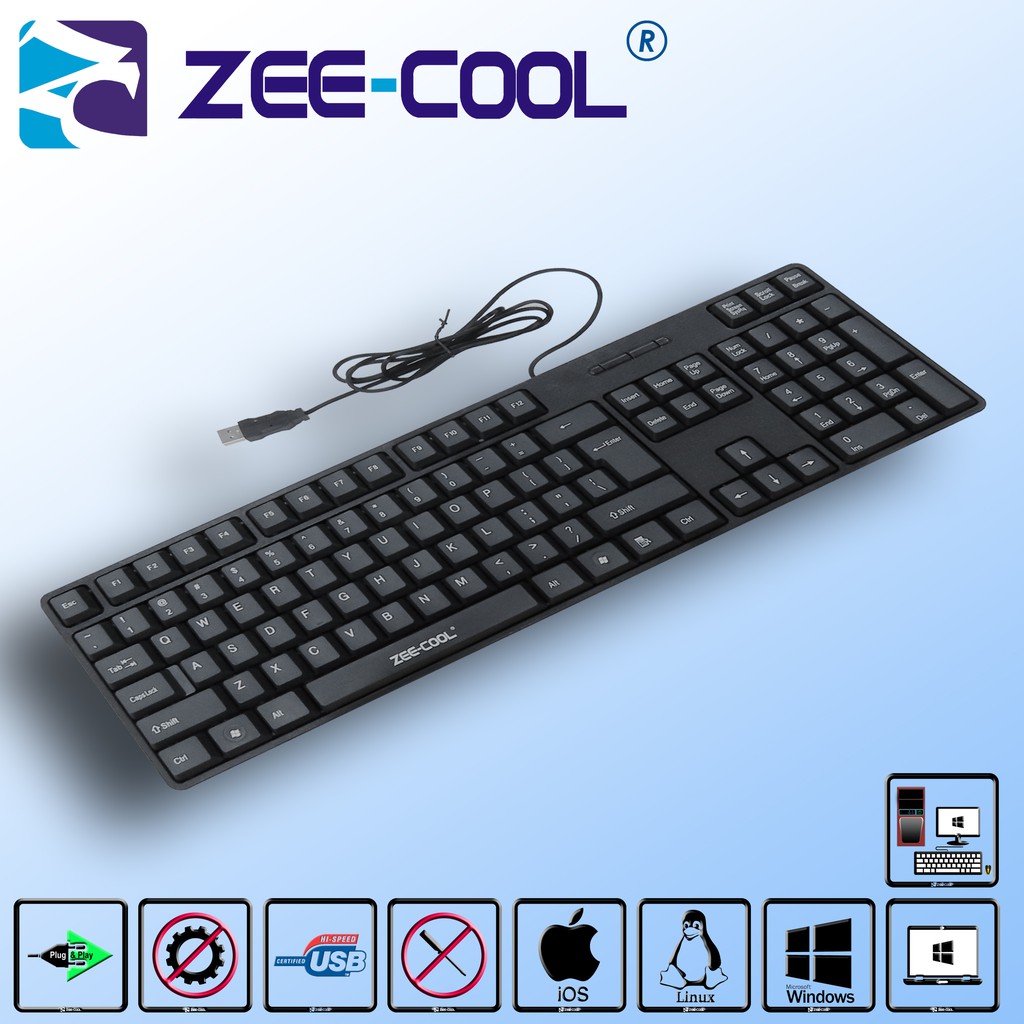 Zee-Cool ZC-866 USB Wired Keyboard