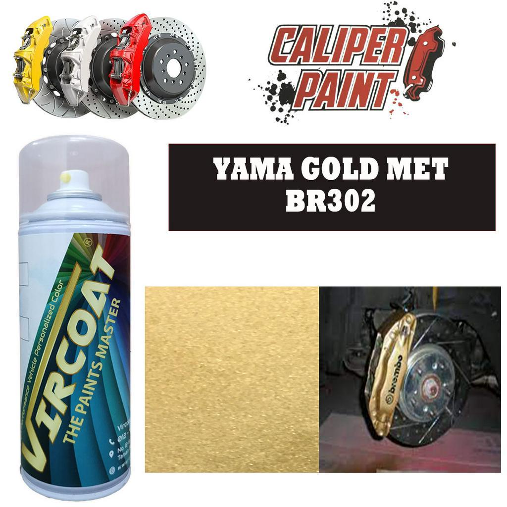 Aikka Brake Caliper Paint Yama Gold Met BR302 Vircoat Aerosol Spray 2K
